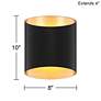 7_Possini Euro Everard 10" High Black and Gold LED Wall Sconce more views