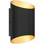 6_Possini Euro Everard 10"H Black Gold LED Outdoor Wall Light Set of 2 more views