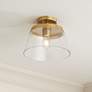 1_Possini Euro Everly 12" Wide Warm Brass Ceiling Light