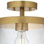 3_Possini Euro Everly 12" Wide Warm Brass Ceiling Light more views