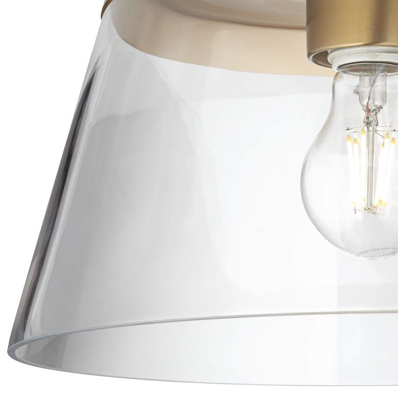 Image 4 Possini Euro Everly 12" Wide Warm Brass Ceiling Light more views
