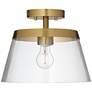 5_Possini Euro Everly 12" Wide Warm Brass Ceiling Light more views
