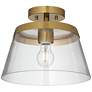 6_Possini Euro Everly 12" Wide Warm Brass Ceiling Light more views