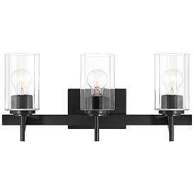 Image2 of Possini Euro Evette 21" Wide Black 3-Light Bath Light
