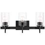 Thumbnail2 of Possini Euro Evette 21" Wide Black 3-Light Bath Light