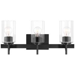 Possini Euro Evette 21" Wide Black 3-Light Bath Light