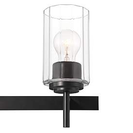 Image3 of Possini Euro Evette 21" Wide Black 3-Light Bath Light more views