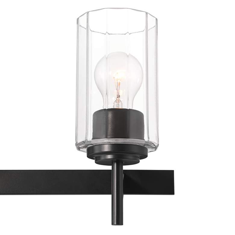 Image 3 Possini Euro Evette 21" Wide Black 3-Light Bath Light more views