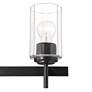 Thumbnail3 of Possini Euro Evette 21" Wide Black 3-Light Bath Light more views