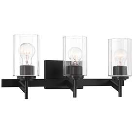 Image5 of Possini Euro Evette 21" Wide Black 3-Light Bath Light more views