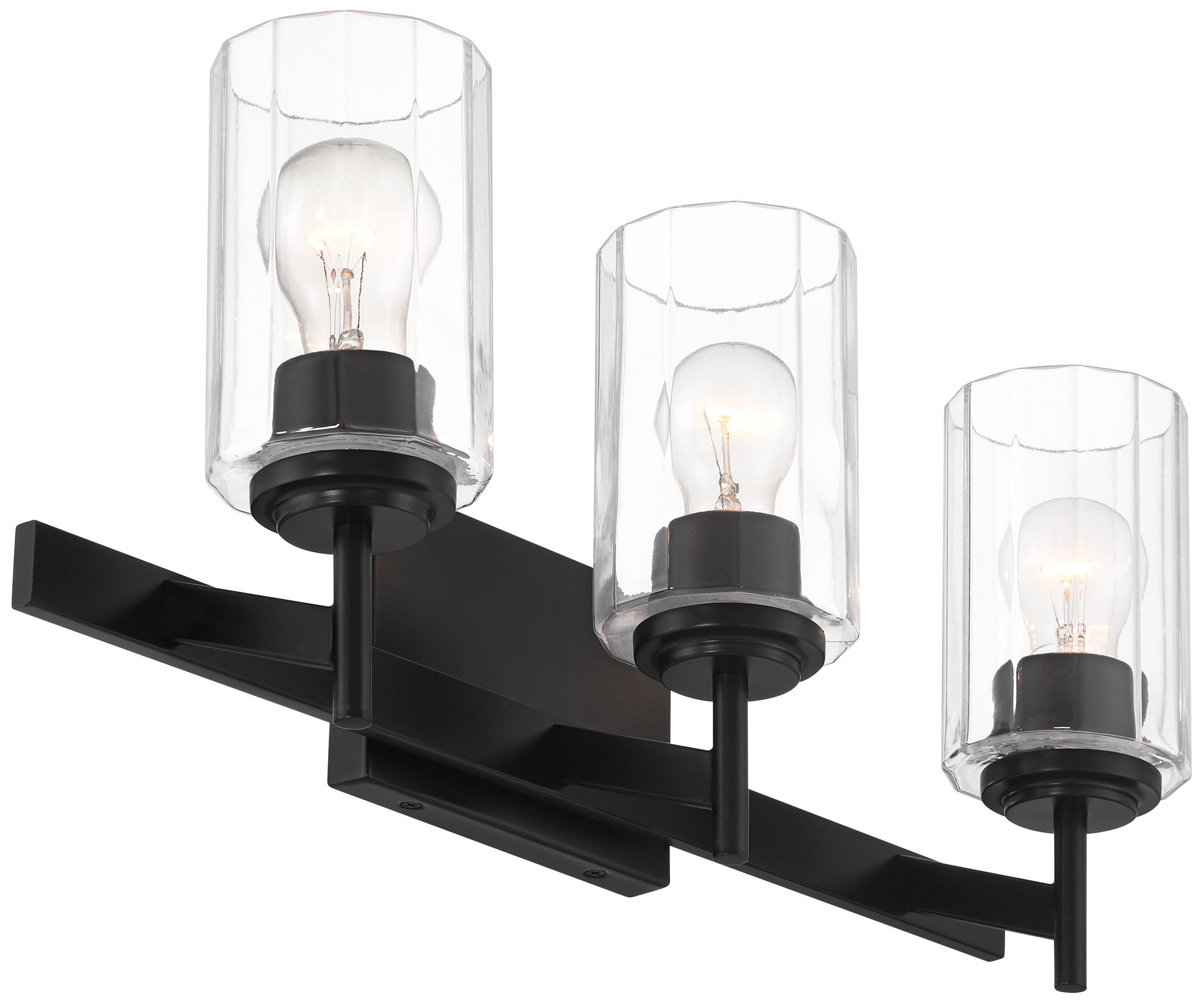 Possini Euro Evette 21" Wide Black 3-Light Bath Light