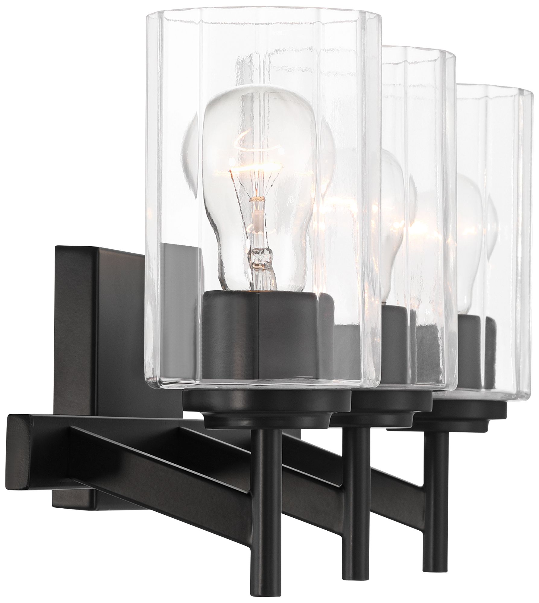 Possini Euro Evette 21" Wide Black 3-Light Bath Light