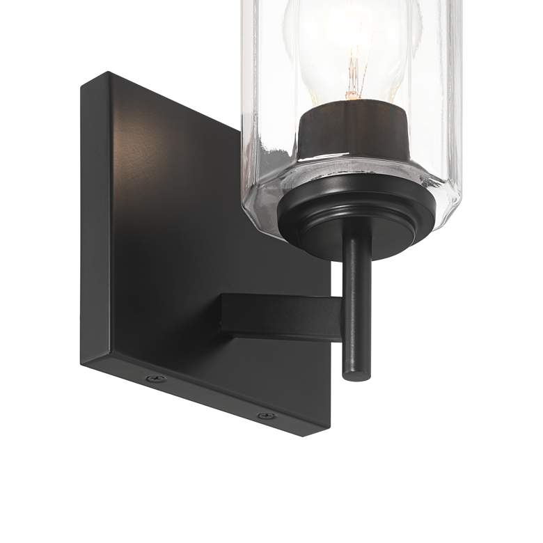 Image 4 Possini Euro Evette 9 1/4" High Black Wall Sconce Set of 2 more views