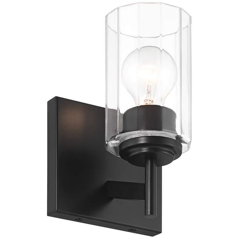 Image 6 Possini Euro Evette 9 1/4" High Black Wall Sconce Set of 2 more views