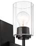 Thumbnail3 of Possini Euro Evette 9 1/4" High Black Wall Sconce more views