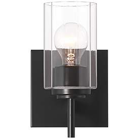 Image5 of Possini Euro Evette 9 1/4" High Black Wall Sconce more views