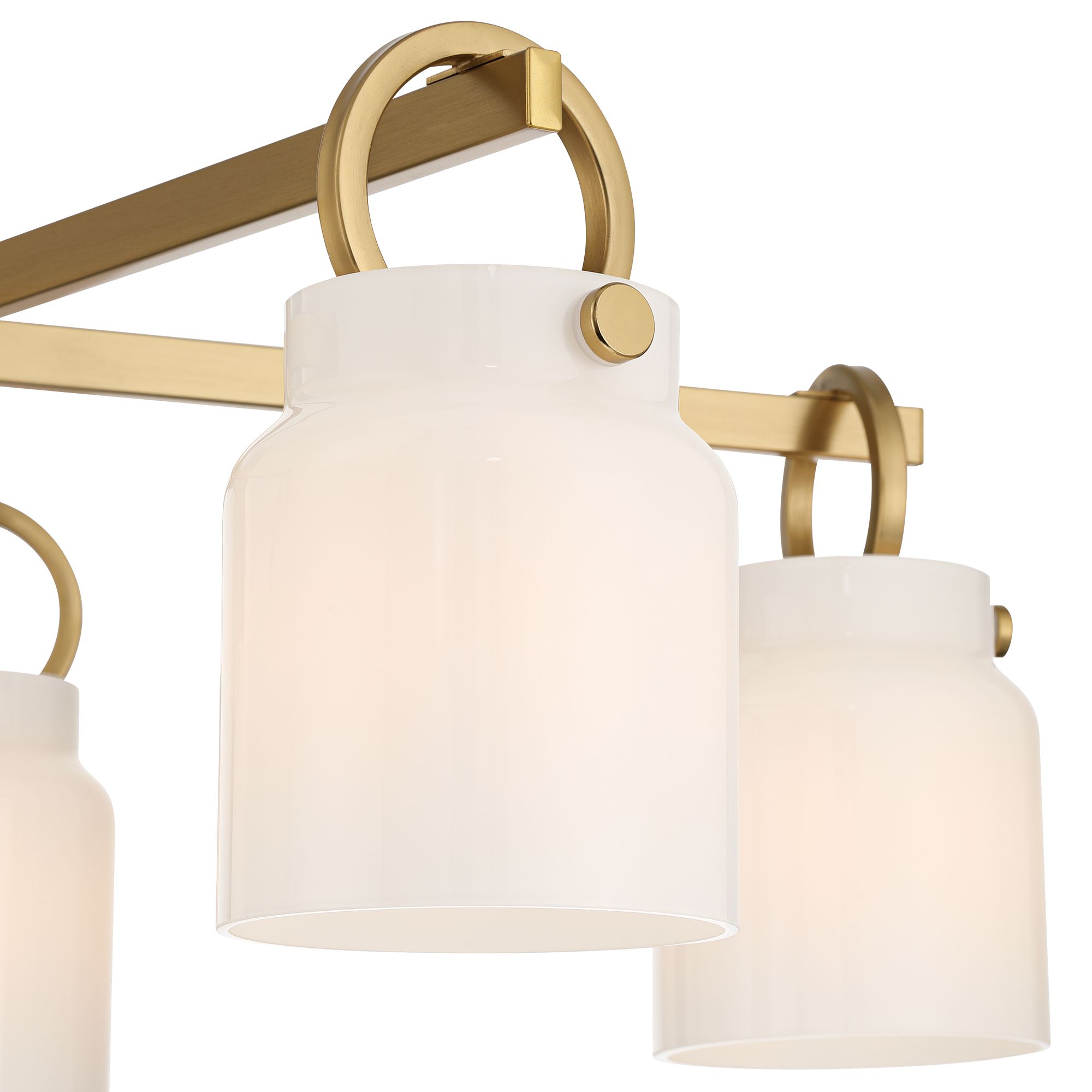 Image 3 Possini Euro Evora 30" Wide Brass and Opal Glass 5-Light Chandelier more views