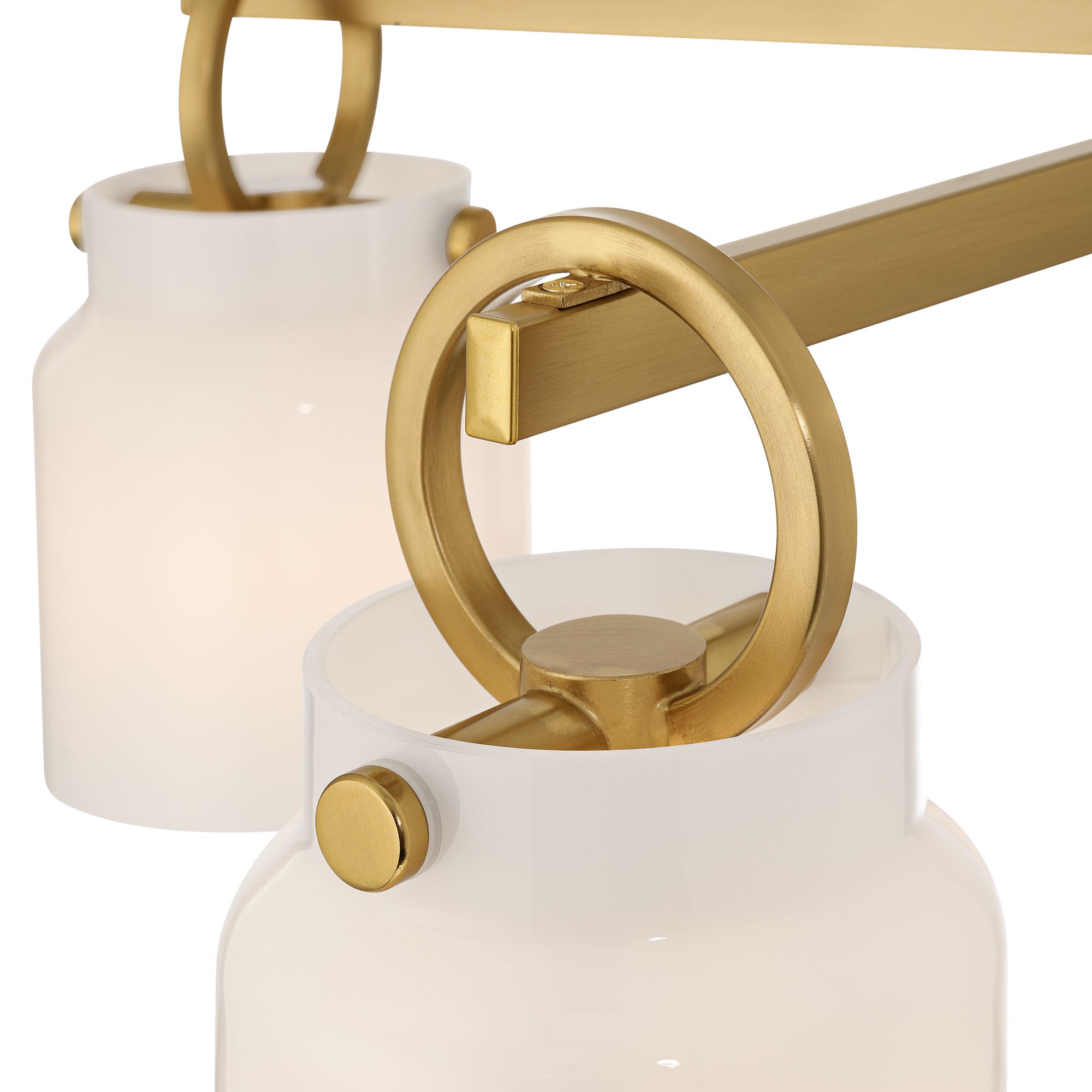 Image 5 Possini Euro Evora 30" Wide Brass and Opal Glass 5-Light Chandelier more views
