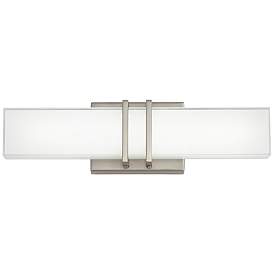 Image5 of Possini Euro Exeter 17" High Nickel and Glass Modern LED Bath Light more views