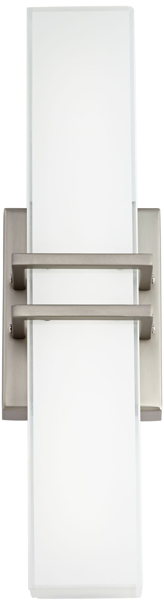 Possini Euro Exeter 17" High Nickel and Glass Modern LED Bath Light in scene