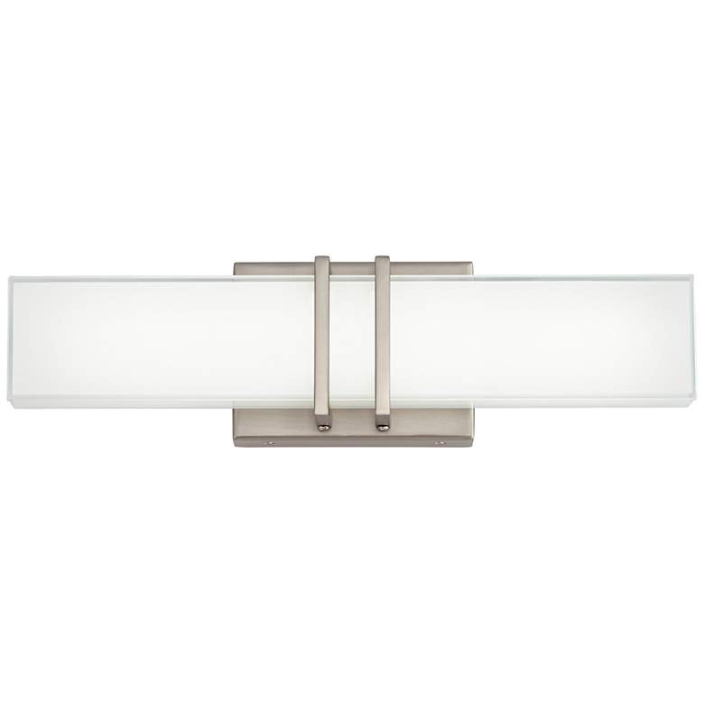 Image 4 Possini Euro Exeter 17" High Nickel LED Bathroom Light Set of 2 more views