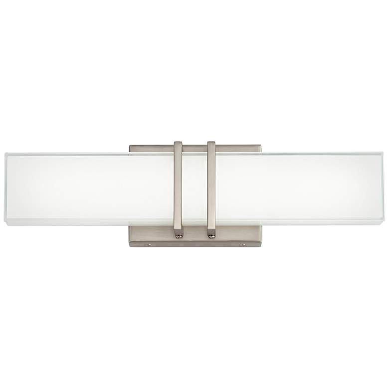 Image 4 Possini Euro Exeter 17 inch High Nickel LED Bathroom Light Set of 2 more views