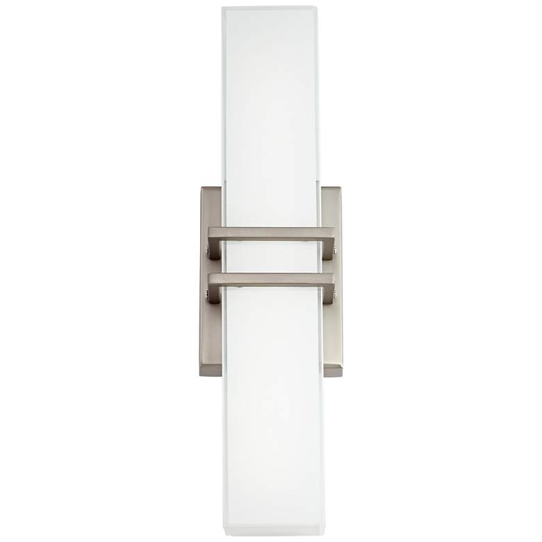 Image 7 Possini Euro Exeter 17" High Nickel LED Bathroom Light Set of 2 more views