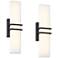 Possini Euro Exeter 17" Wide Black LED Bathroom Vanity Light Set of 2