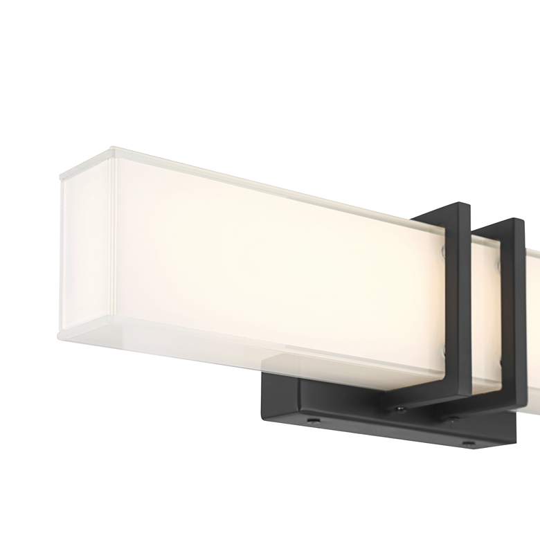 Image 3 Possini Euro Exeter 17" Wide Black LED Bathroom Vanity Light Set of 2 more views