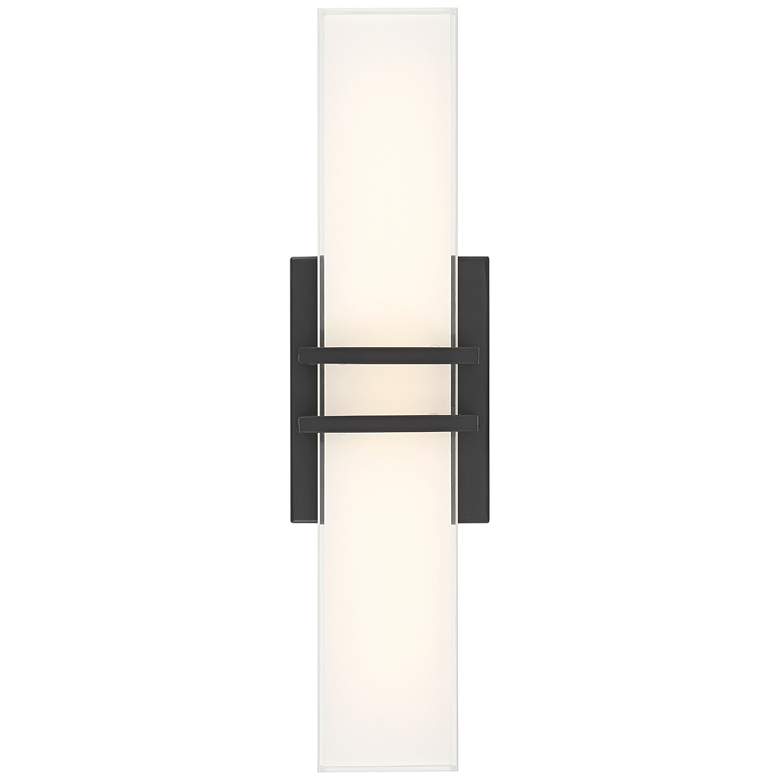 Image 5 Possini Euro Exeter 17" Wide Black LED Bathroom Vanity Light Set of 2 more views