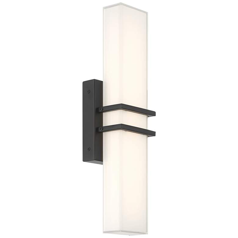 Image 6 Possini Euro Exeter 17" Wide Black LED Bathroom Vanity Light Set of 2 more views