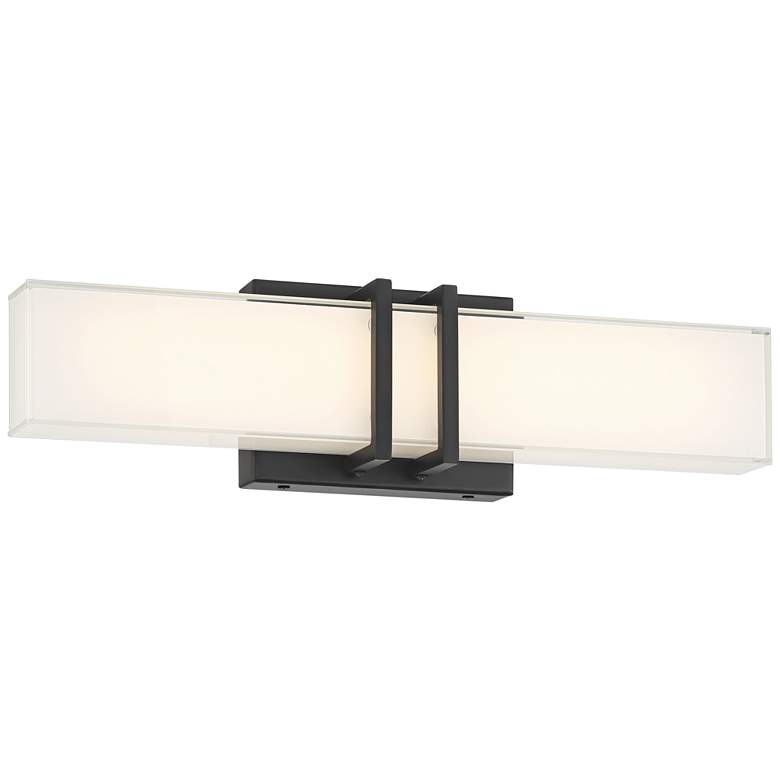 Image 7 Possini Euro Exeter 17" Wide Black LED Bathroom Vanity Light Set of 2 more views