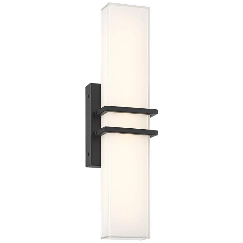 Image 2 Possini Euro Exeter 17" Wide Black LED Bathroom Vanity Light