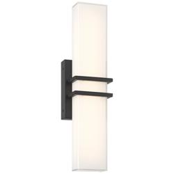 Possini Euro Exeter 17" Wide Black LED Bathroom Vanity Light