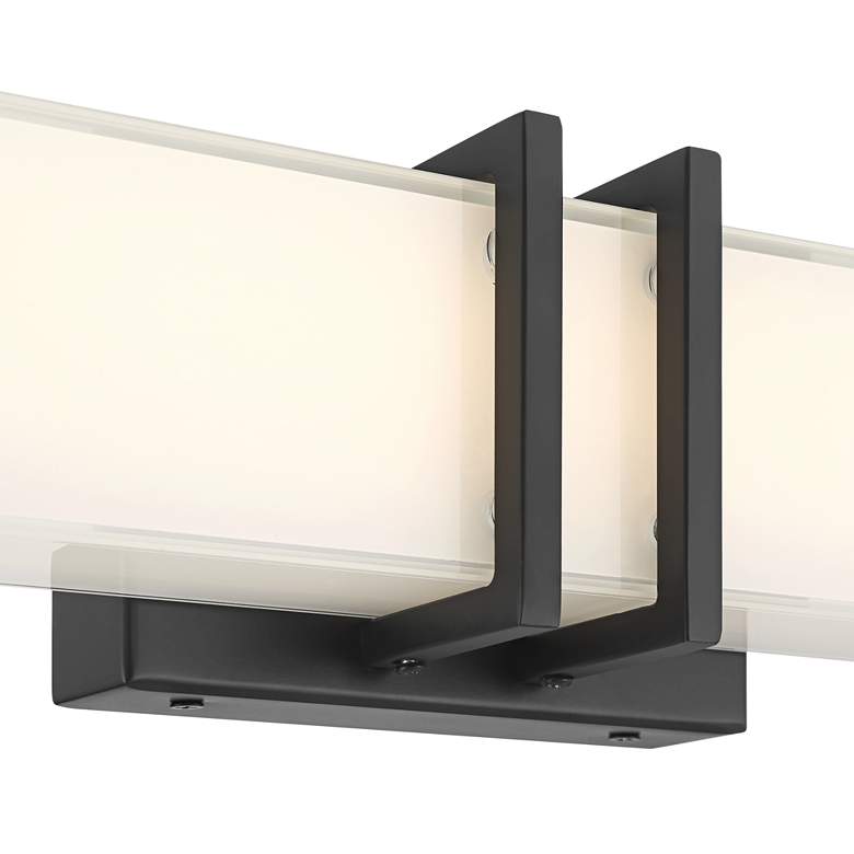 Image 4 Possini Euro Exeter 17" Wide Black LED Bathroom Vanity Light more views