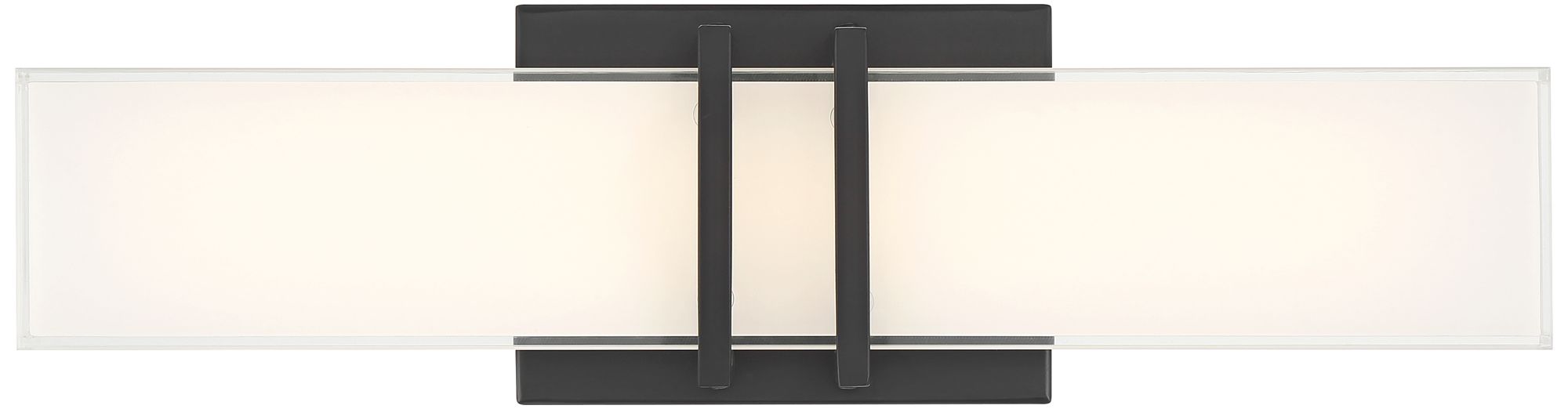 Possini Euro Exeter 17" Wide Black LED Bathroom Vanity Light