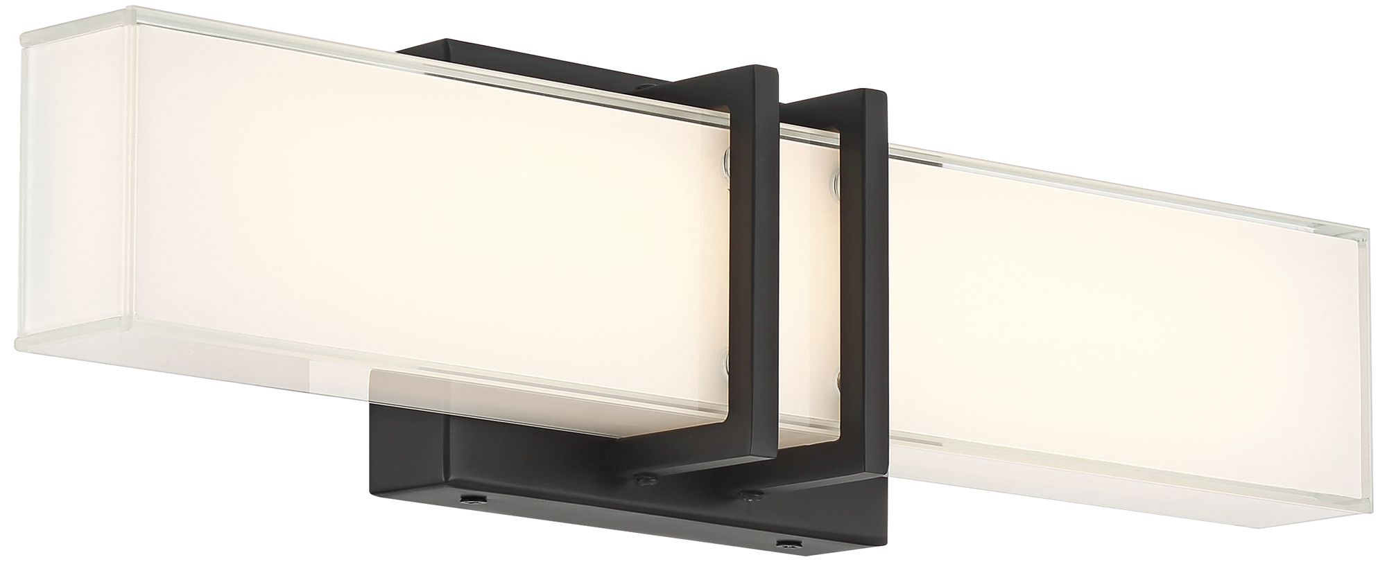 Possini Euro Exeter 17" Wide Black LED Bathroom Vanity Light