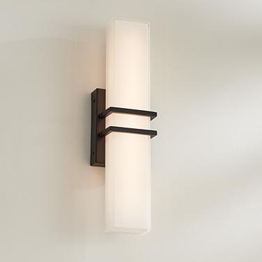 Possini Euro Exeter 17" Wide Black LED Bathroom Vanity Light