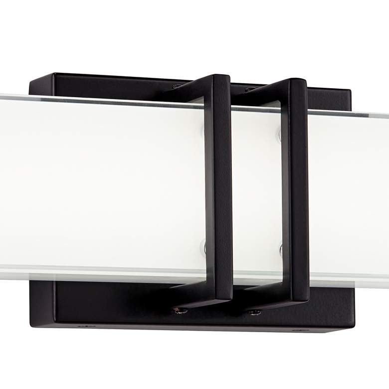 Image 3 Possini Euro Exeter 24" High Black LED Bathroom Vanity Light Set of 2 more views