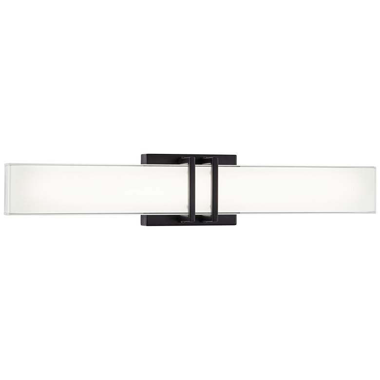 Image 4 Possini Euro Exeter 24 inch High Black LED Bathroom Vanity Light Set of 2 more views