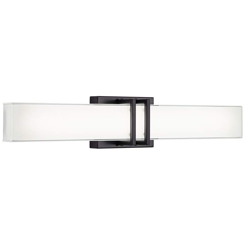 Image 5 Possini Euro Exeter 24 inch High Black LED Bathroom Vanity Light Set of 2 more views