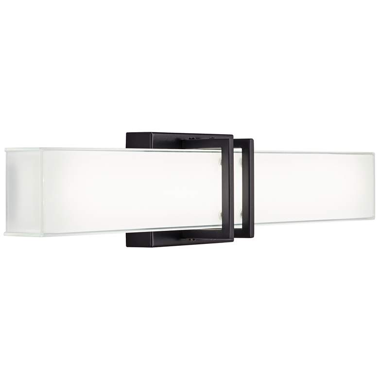 Image 6 Possini Euro Exeter 24 inch High Black LED Bathroom Vanity Light Set of 2 more views