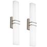 Thumbnail2 of Possini Euro Exeter 24" High Nickel LED Bathroom Vanity Light Set of 2