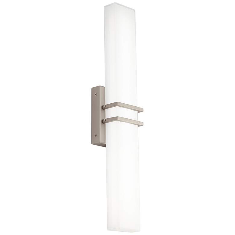 Image 6 Possini Euro Exeter 24" High Nickel LED Bathroom Vanity Light Set of 2 more views