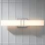 Possini Euro Exeter 24" High Nickel LED Bathroom Vanity Light Set of 2