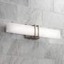 Possini Euro Exeter 24" High Nickel LED Bathroom Vanity Light Set of 2