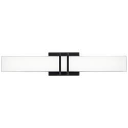 Possini Euro Exeter 24" Wide Black LED Bathroom Vanity Light
