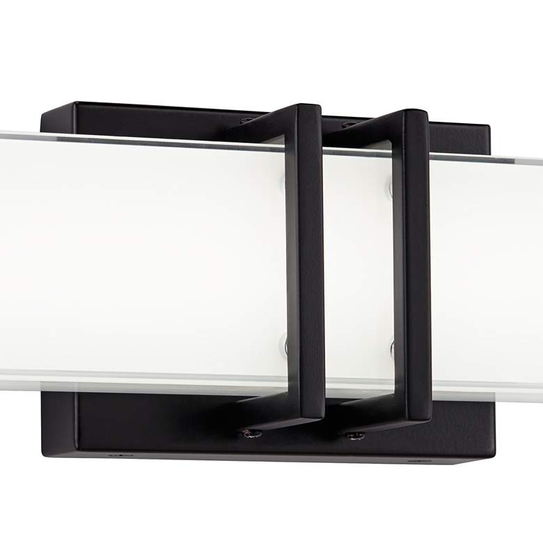Image 3 Possini Euro Exeter 24 inch Wide Black LED Bathroom Vanity Light more views