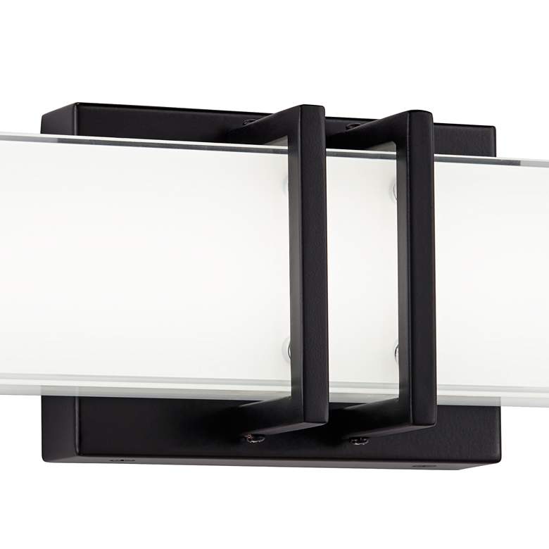 Image 3 Possini Euro Exeter 24" Wide Black LED Bathroom Vanity Light more views