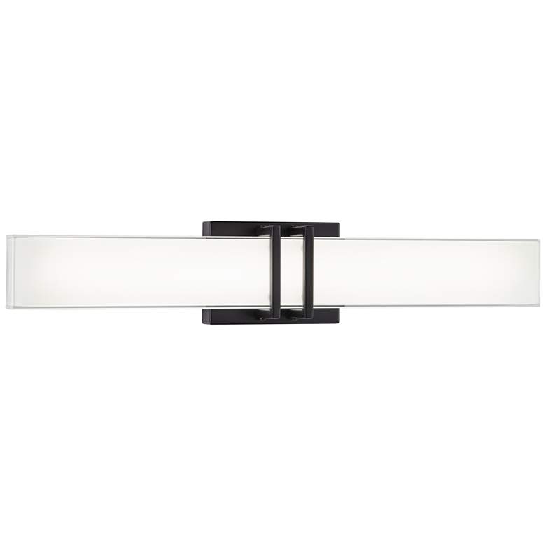 Image 4 Possini Euro Exeter 24 inch Wide Black LED Bathroom Vanity Light more views